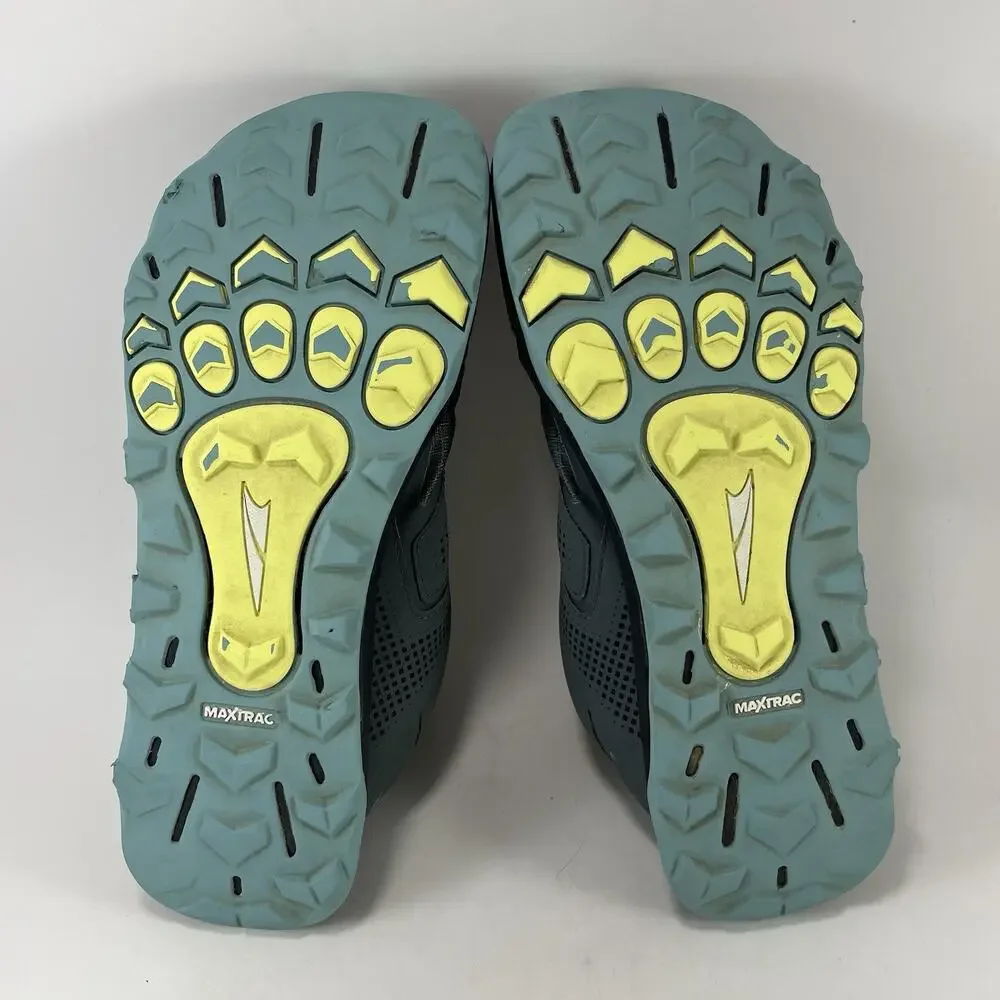 Altra Lone Peak 5 Trail Running Shoes Womens Size 10 Gray Teal Green Athletic